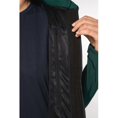 Ladies' detachable hooded softshell jacket
